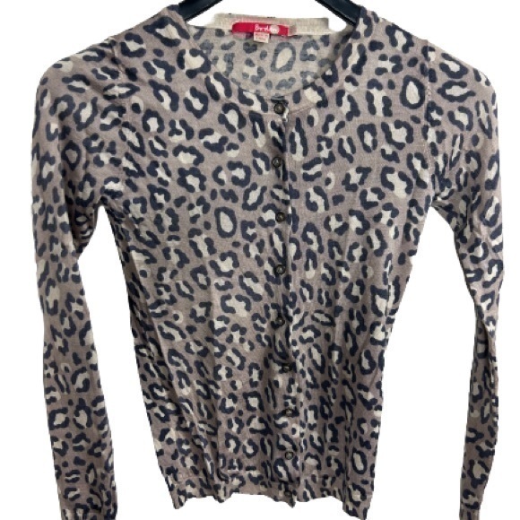 Boden Wool Leopard‎ Print Button Up Cardigan - Picture 1 of 4